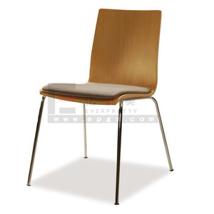 Wholesale <strong>Canteen</strong> Furniture Wooden <strong>Chair</strong> Cafe Restaurant <strong>Chair</strong> with Cushion