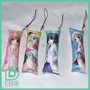 Custom Telefoon Charme Gedrukt Sleutelhanger Sleutelhanger Anime Dakimakura Mini Strap