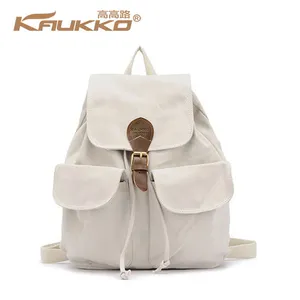 Vintage Women Drawstring Backpack Travel Bag Casual Cotton Canvas Sports Cheap Knapsack Rucksack