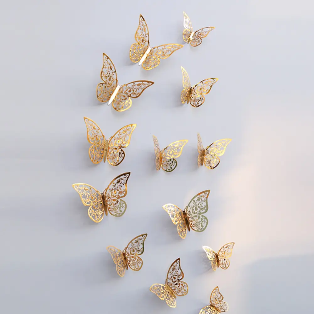 3D Wanda uf kleber Schmetterling Kühlschrank für Home Decoration Mariposas Dekoration Wand dekoration