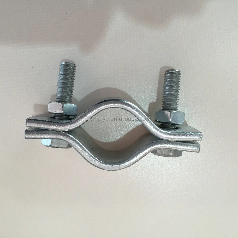 China Big Factory Good Price Hydraulic flat steel pipe clamp with two bolts for oil gas or water pipe