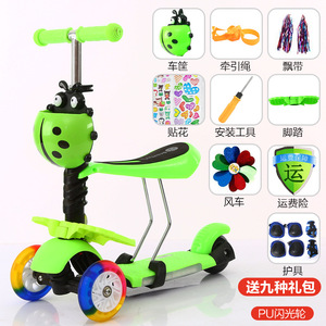 子供用スクーター3輪多機能子供用スクーターカスタマイズベビーカー中国工場直送
