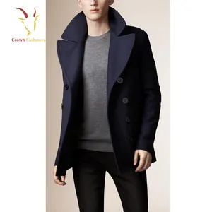 Yeni tasarım moda stil erkekler kış yün kaşmir yün ceket
