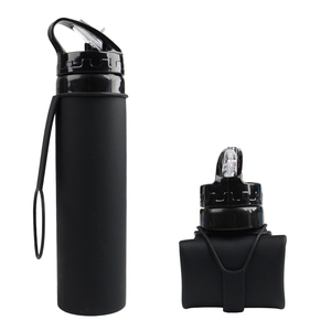2017 Etiqueta Privada proteína <span class=keywords><strong>Shaker</strong></span> botella al por mayor botella de bebida deportiva silicona plegable botella de agua - Product Image 2