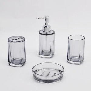 ชุดอุปกรณ์ห้องน้ำพลาสติกสีดีไซน์กลวงทรงรี - Product Image 4