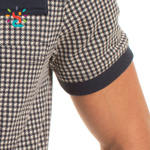 Combinaison à fermeture éclair pour homme en tissu écossais, confortable, à manches courtes, avec poche personnalisée, <span class=keywords><strong>salopette</strong></span> d'été - Product Image 6