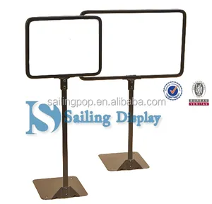 Acrilico titolare manifesto POP Display holder/doppio tubo segno POP stand