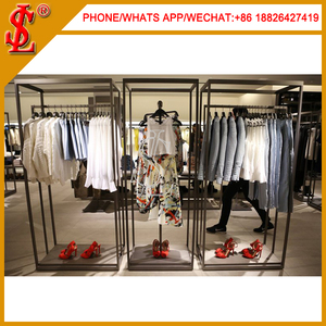 ร้านขายเสื้อผ้าโลหะแสดงชั้นวางเฟอร์นิเจอร์พร้อมไฟโรงงานจีน-ขายตรง - Product Image 2