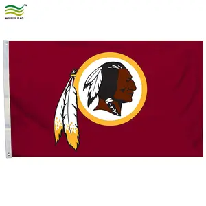 Poliéster Washington Redskins NFL Football Team 3X5' Bandeira