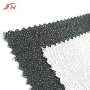 中国供应商质量300D PES圆点熔丝编织熔丝内衬
