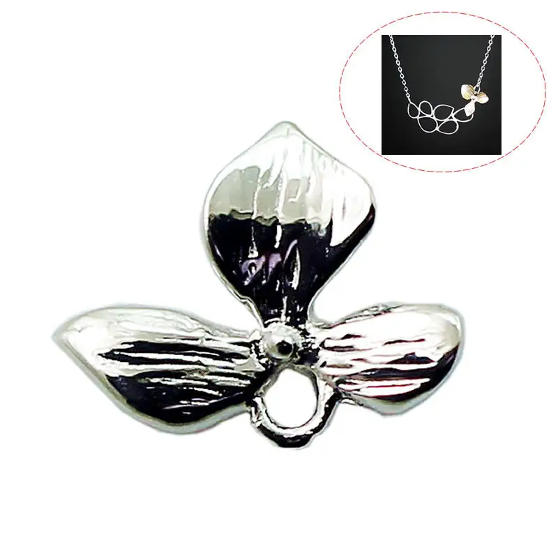 Connecteur orchidée 30900 argent sterling 925, 1 pièce, fournitures pour la fabrication de bijoux, collier, bracelet, boucles d'oreilles