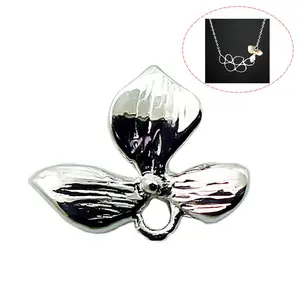 Beadsnice 30900 orchid connector 925 sterling silver jewelry making supplies pendant necklace bracelet earring findings