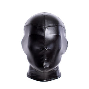SM Bondage Fetish Mask Hood stringere traspirante naso aperto copricapo erotico maschera Cosplay giocattoli del sesso per le coppie - Product Image 1