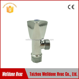En laiton angle valve chrome polissage à trois voies débit d'eau mur monté sanitaires salle de bain propre machine à laver - Product Image 4