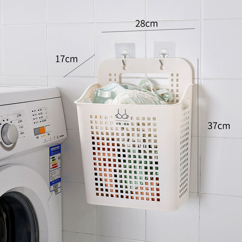 Wall Mounted Multi-functional PP Plastic Laundry Hamper with