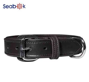 Ensemble collier et laisse pour <span class=keywords><strong>chien</strong></span> confortable en cuir PU Collier et lanières naturels pour animaux de compagnie avec conception d'écorce personnalisée - Product Image 4