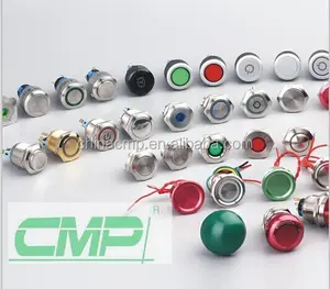 सीएमपी 22mm निविड़ अंधकार pushbutton स्विच के साथ निविड़ अंधकार कवर विरोधी बर्बर pushbutton स्विच (टीयूवी सीई) - Product Image 2