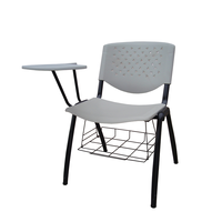 Chaise de conférence en plastique empilable et coulissante, robuste et moderne, idéale pour les salles de réunion, gain de place, en promotion