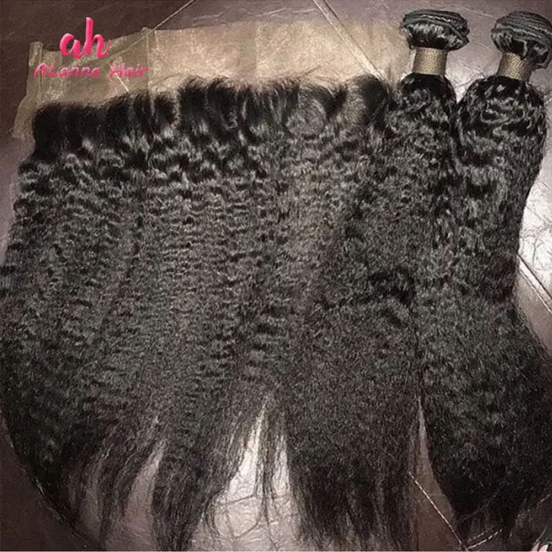 Bán Hot 12A Trinh Nữ Kinky Straight Tóc Người, Mông Cổ Tóc Con Người Kinky Straight Tóc Nối Weave Búi Bán Buôn