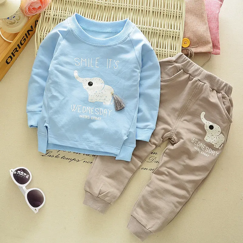 Hot sale baby autumn long-sleeved suit children's casual two-piece baby clothes set