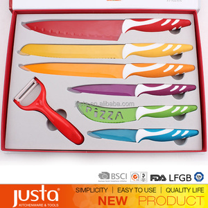 ナイフセット ギフトボックス入り カラースイスステンレス鋼 PP+TPR 2cr14メタル サービス機能 最高の切れ味 - Product Image 6