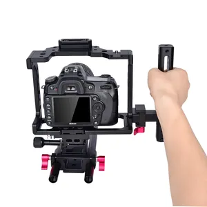 YELANGU C8 Schwarz Aluminium DSLR Kamera Käfig Kit für Canon DSLR Kamera Mit Top Griff