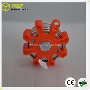 Balise de signalisation routière LED à piles, 9 modes clignotants, avertisseur de circulation LED d'urgence, 8 LED, autonomie de 16 heures - Product Image 6