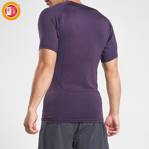 Camisetas Oem ajuste seco deporte logotipo personalizado Slim camiseta en blanco de capa <span class=keywords><strong>Base</strong></span> de venta al por mayor - Product Image 4