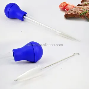 Wholesale Turkey Meat Baster Silicone Plastic Meat and Poultry Baster with Cleaning Brush