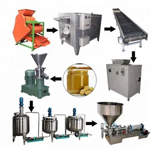 Equipamentos de produção de pasta de amêndoa máquina de manteiga de amendoim industrial