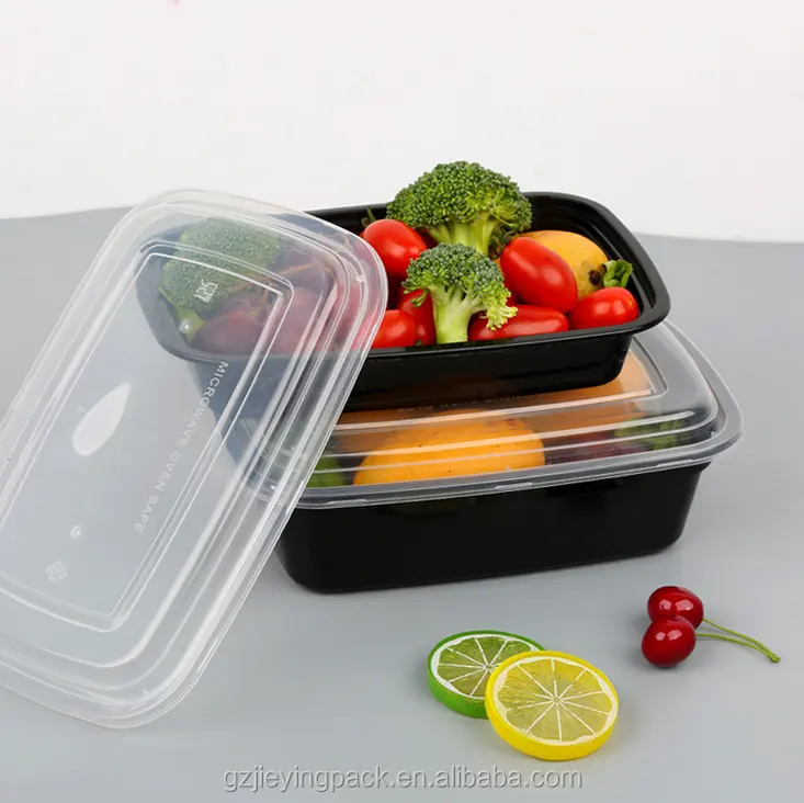 Einweg-Lunchbox aus Kunststoff, Lebensmittel behälter Pp Klarer mikrowellen geeigneter Kunststoff zum Mitnehmen Bento-Lunchbox