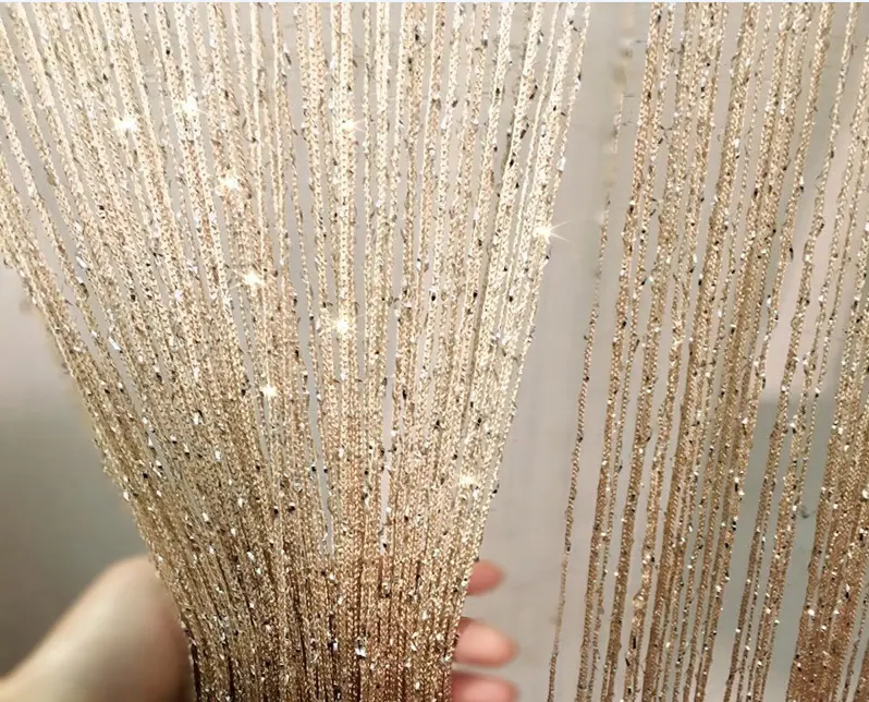 Wholesale string light curtain fairy wedding door with beads