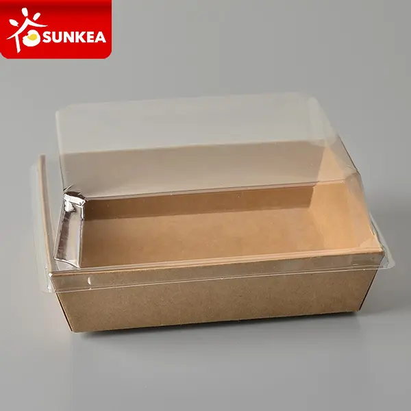 Disposable kraft paper take-away plates with lid