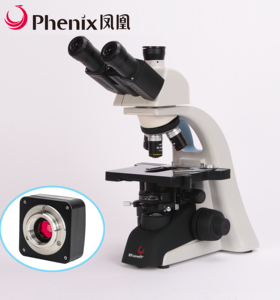 フェニックスPH100-3B41L-IPL化合物顕微鏡5.0MPカメラ付き三眼生物顕微鏡 - Product Image 1