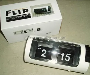 מכירה לוהטת אוטומטי flip שעון מעורר/flip שעון שולחן/אוטומטי flip לוח שנה מעורר שעון