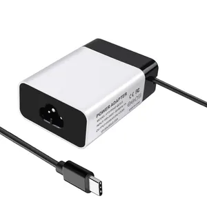 White 45W USB Type C Power Supply with PD Function Charger Fast Charging Desktop C7 C8 Male Female Cord Flexibility Adapter