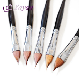 China Factory 6Pcs/set <strong>Long</strong> Wooden <strong>Handle</strong> <strong>Paint</strong> <strong>Brush</strong> Professional Nylon <strong>Paint</strong> <strong>Brushes</strong> - Product Image 1