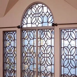 Офисный интерьер оконный гриль дизайн Кованое железное окно в индийском стиле