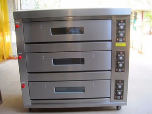 Four à <span class=keywords><strong>pizza</strong></span> au gaz GPL commercial à 3 étages et 9 plateaux - Product Image 3