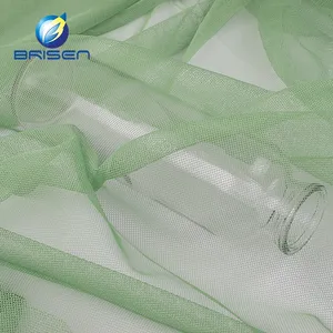 40D High Quality Soft Light Lime Green Polyester Tulle For Embroidery Wedding Stage