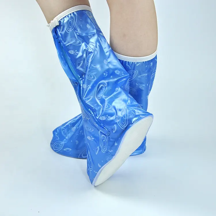Kustom Panjang PVC Perjalanan Outdoor Taman Penutup Sepatu Wanita Berjalan Overshoes Safety Memancing Antislip Hiking Hujan Boot Cover