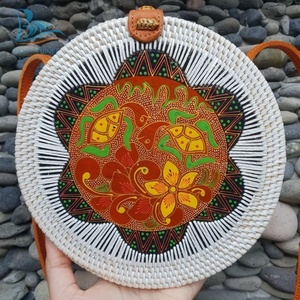 กระเป๋าหวายสะพายไหล่โบฮีเมียนจากเวียดนาม - Product Image 4