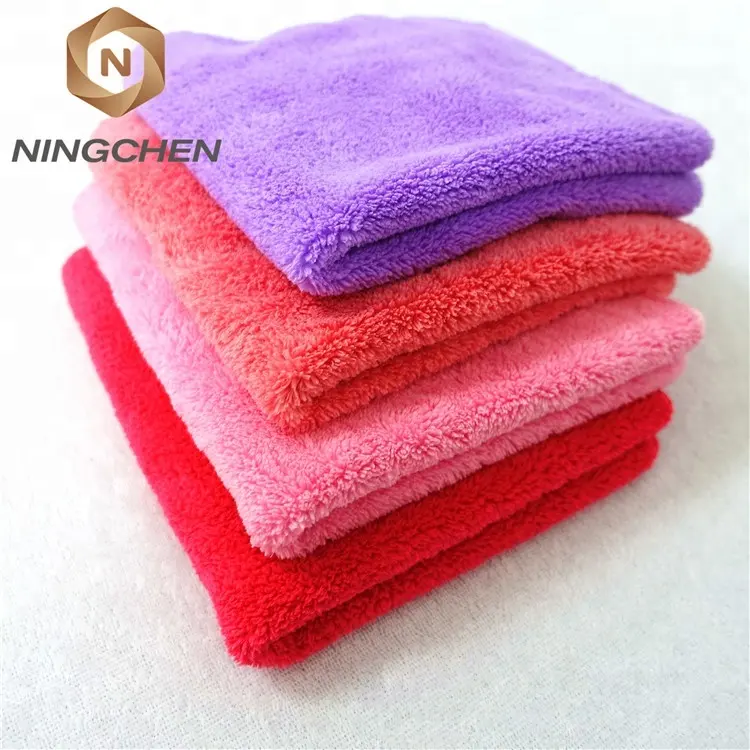 Coral fleece fabric 80% cotton 20% polyester 30X50 Microfiber Car Polishing Drying Towels