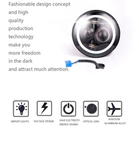 7 pouces Auto <span class=keywords><strong>Phare</strong></span> Conduite Lumières Projecteur Blanc Anf Jaune DRL Haut Bas Faisceau <span class=keywords><strong>Led</strong></span> Phares Haute Puissance <span class=keywords><strong>Led</strong></span> Auto Phares - Product Image 5