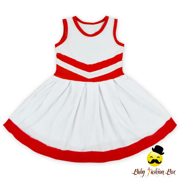 48BQA044 Yihong Quần Áo Trẻ Em 100% Cotton Dệt Kim Ruffle Không Tay Khâu 3 Năm Baby Frock Designs