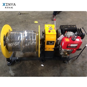 5 טון מנוע Gas Powered תוף כבל כננת עם 10 מ"מ חבל תיל 300 M - Product Image 2