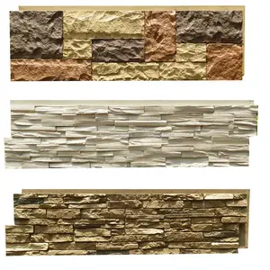 Esterno Decorativo Poliuretano Faux Muro di Pietra Pannello di pietra di plastica