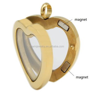 Ciondolo collana con medaglione a forma di cuore in acciaio inossidabile apertura <span class=keywords><strong>gioielli</strong></span> regalo per <span class=keywords><strong>amante</strong></span> - Product Image 3