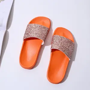 Comfortable and shiny design of EVA summer ladies cool slippers