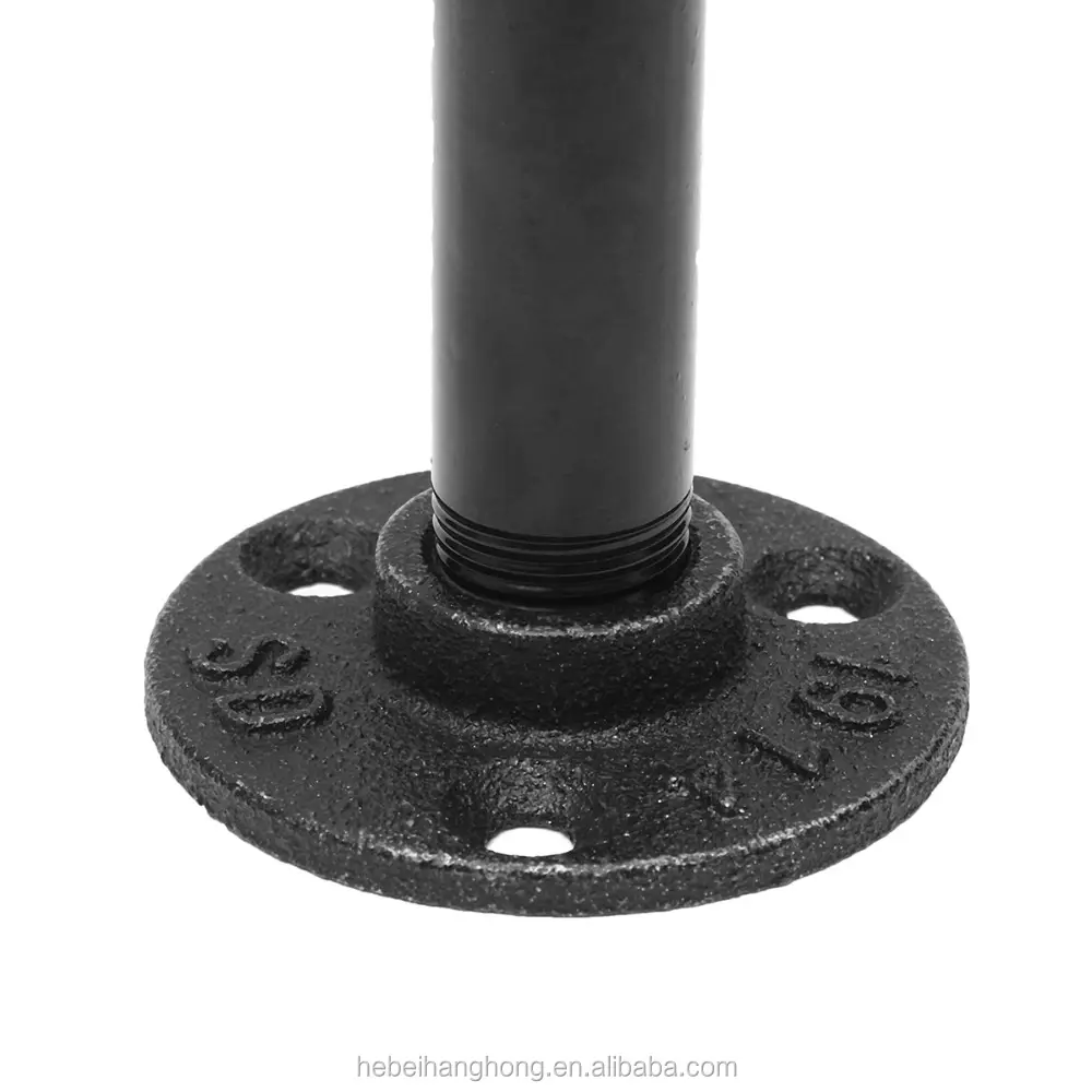 3/4" BLACK MALLEABLE IRON FLOOR FLANGE fitting pipe npt